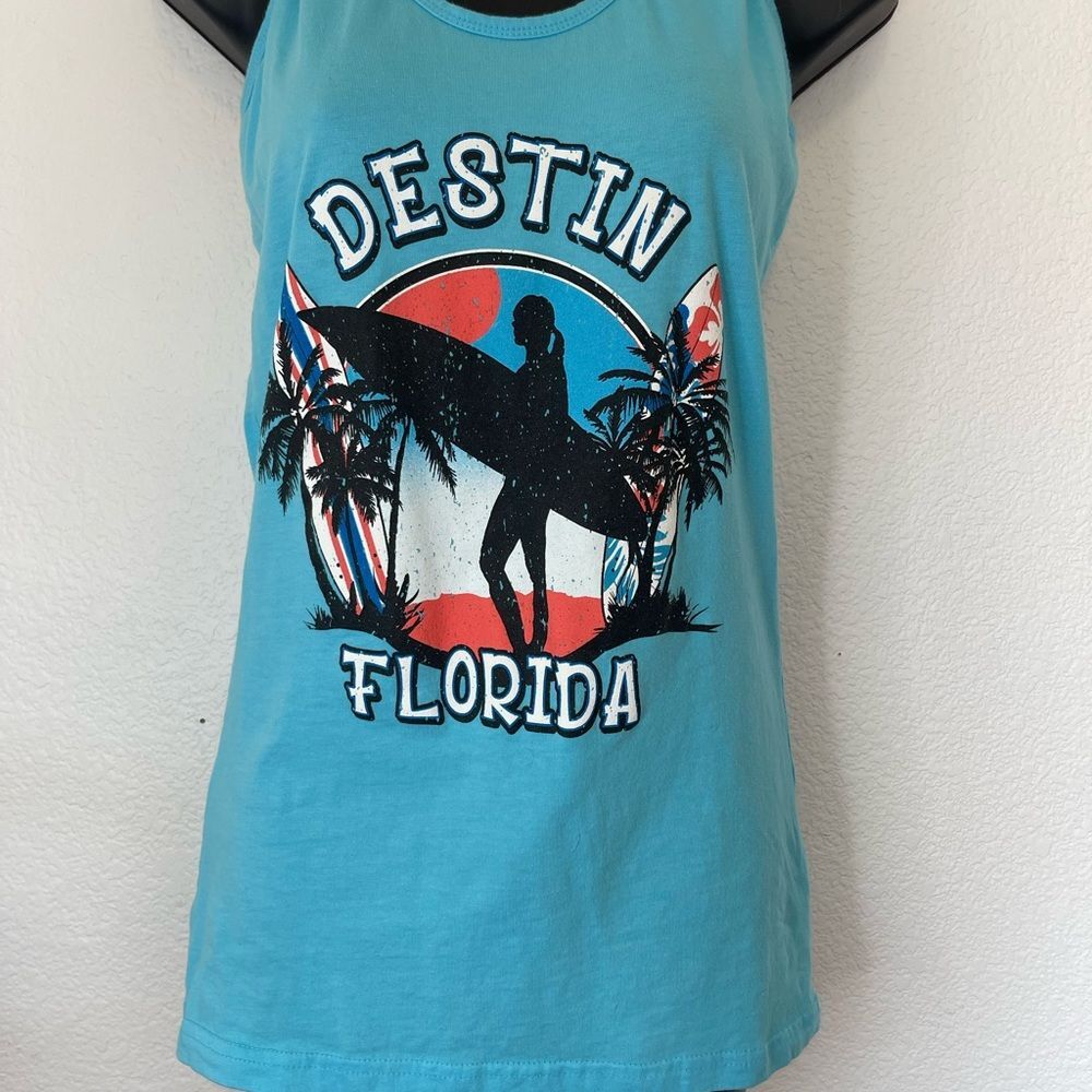 Blue Destin Florida Tank Top Size Large